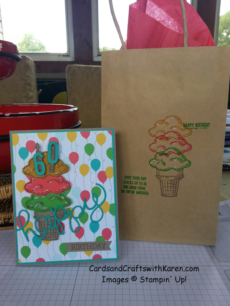 Walt's birthday card and bag