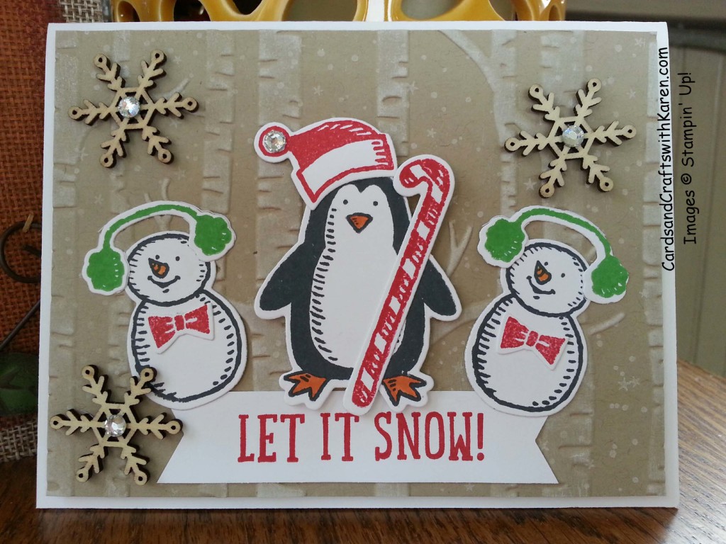 Penguin and Snowmen card