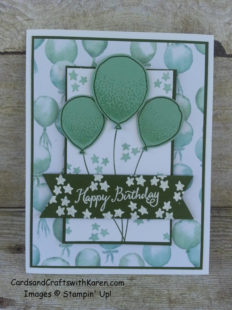 Mint Balloons Card