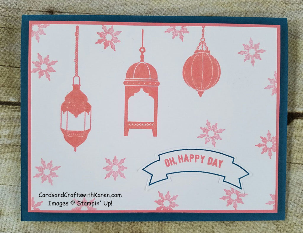 Moroccan denim pink card