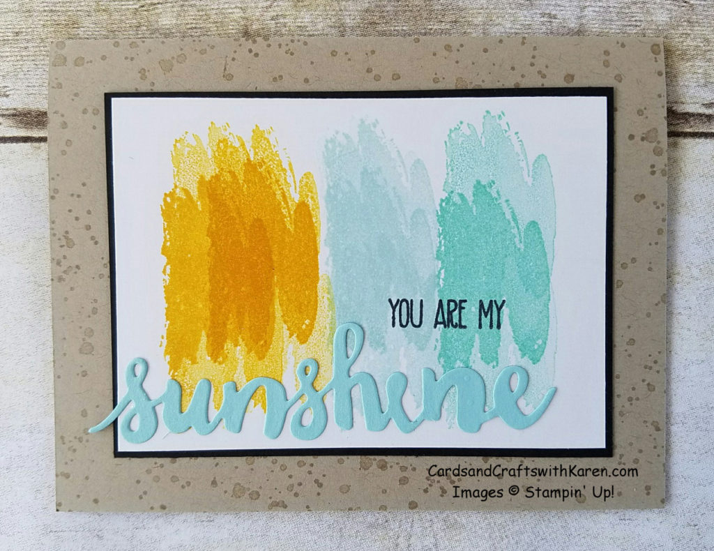 Sunshine stamped card