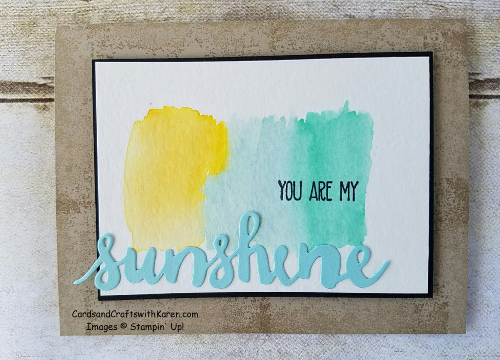 Sunshine watercolor card