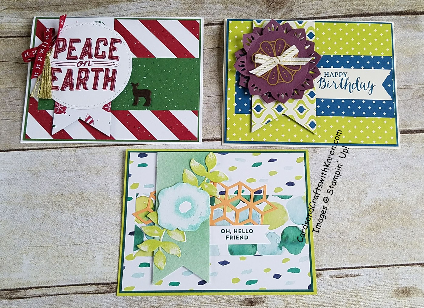 Same Design 3 ways and sneak peek Cards and Crafts with Karen