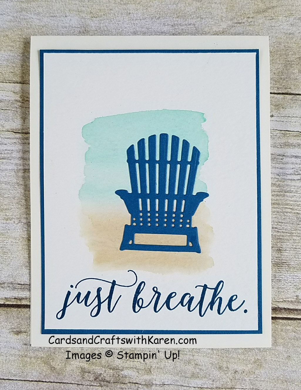 Beach chair watercolor | Cards and Crafts with Karen