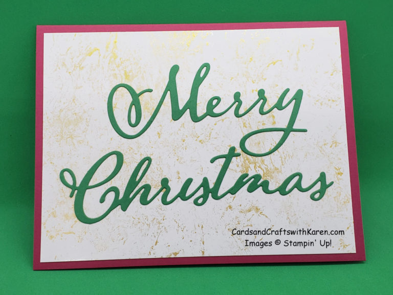 Shimmer Paint With Glossy Cardstock Cards And Crafts With Karen   Shimmer Paint Christmas 768x577 